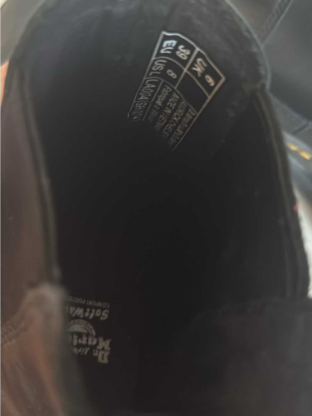 Dr. Martens Women’s Black Leather Chelsea Boots with Yellow Stitching Platform - Picture 5 of 5